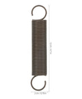 Heavy Duty Two Pack Hook Extension Springs For Recliner Chair Repair Solid Black Steel DIY Furniture Fix, 12cm long, curved hooks.