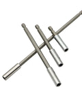 Premium Collet Chuck Holder Set With Hex Rod Shank For Lathes And Drill Beds Boosts Machining Precision On 60mm 100mm 150mm Or 200mm Bars, 3 hex rod shanks of varying lengths.