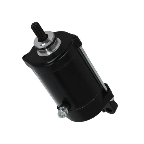 Go-To Starter Motor 6D3-81800-00-00 for Yamaha WaveRunner VX, black 12V, 9-tooth pinion, side view