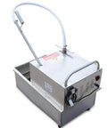 Kickass Commercial Fryer Filter With 550 Watt Pump And 55 Liter Tank showing mobile cart design, stainless steel body and filtration system.