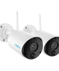 Argus Eco 2 Pack Wireless Solar Security Cameras For Home And Outdoor Use, 2MP HD, IP65 Weatherproof, side view
