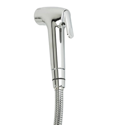 Handheld Bidet Sprayer For Diapering And Shattaf Use PVC Hose In White And Gray Metal T Valve With Water Pressure Control