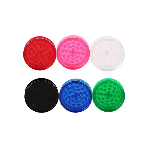 Six Pack Transparent Portable Herb Grinder Set With Storage Compartments Two Point Three Inch Plastic Spice Grinder For Manual Grinding