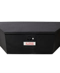 Heavy Duty Workhorse 46 Inch Trailer Tongue Tool Box Solid Steel Storage Chest with diamond plate finish for rugged use.