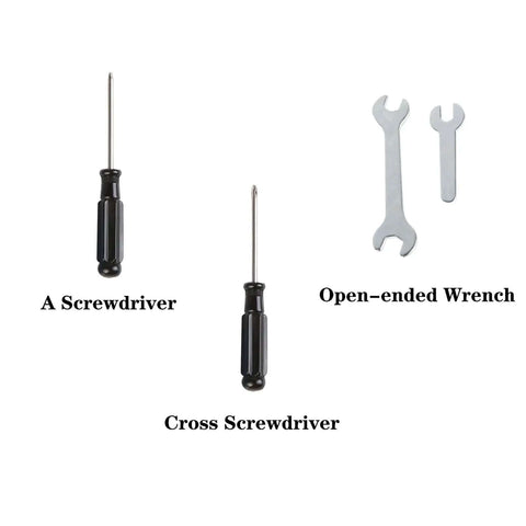 All In One 3D Printer Maintenance Tool Kit With Brass Nozzles, screwdrivers, and open-ended wrenches for Ender and FDM printers.