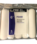 Top Shelf High Density Foam Mini Roller Cover 6 inch pack of 5 for smooth lint free finishes on various surfaces.