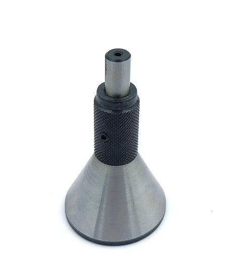 Pro Grade En31 Alloy Steel Bell Punch And Center Punch Set For Spot On Round Bar Centering Machinist Home Garage Diy Gear Killer Precision Easy Handling Setup, showing steel bell punch with knurled grip.