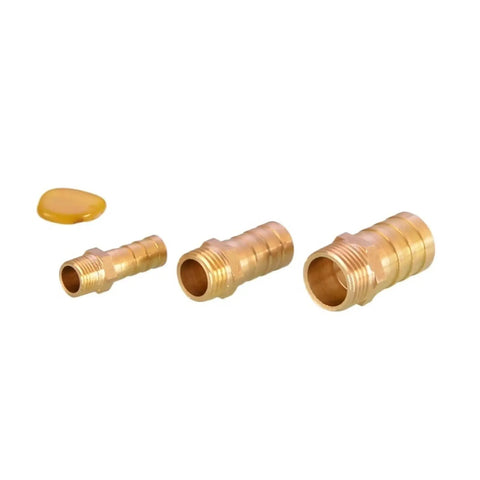 Brass Pipe Fitting Set 6mm 8mm 10mm 12mm 14mm 16mm Hose Barb Tail With BSPT Male Connector 1/8 3/8 1/4 Copper Coupler Adapter