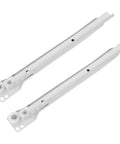 Two Pairs White Steel Drawer Slides With Quiet Performance And Easy Installation For Kitchen Cabinets And Furniture, Side Mount Metal Guide Rails