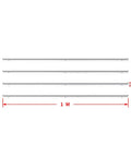 Galvanized Steel Gear Rack Set For Sliding Gates, 8mm Thick, 13.12 Ft Total Length, Four Pieces With Mounting Hardware