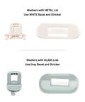 White and gray lid lock parts for Washer Lid Lock Service Kit For Heavy Duty Front Load Washers Replacement Easy Install