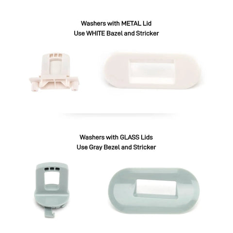 White and gray lid lock parts for Washer Lid Lock Service Kit For Heavy Duty Front Load Washers Replacement Easy Install