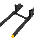 43 Inch Clamp On Pallet Forks For Tractor Bucket And Front End Loader With Adjustable Stabilizer Bar, Heavy Duty 2000 Lb Capacity