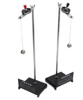 Hands On Metal Swing Pendulum Ball Demonstration Kit For Physics Labs 17.3 Inch Tall Two-Piece Mechanics Set showing dual setup.