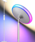 71 Inch Tall LED Floor Lamp With Remote And Touch Control 42W 3700LM 5 Color Temperatures Dimmable Modern Corner Lamp Lit Ring