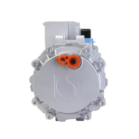High Output 66Cc R290 DC AC Compressor Universal Fit For Electric Cars Trucks And Buses 12V 24V propane design with connection ports.