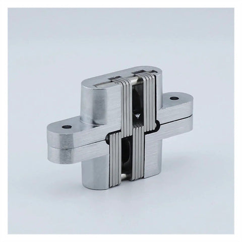 Rock Solid Heavy Duty Concealed Cabinet Hinges Deliver Smooth Folding Door Action With Zero Wobble Thanks To Beefy Double Springs in silver.