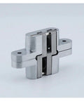 Stainless Steel Concealed Folding Door Hinge Set Heavy-Duty Built-In Hidden Double Spring Cross Design For Cabinets And Closets 2 Pack