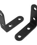 20 Piece 2 Inch L Brackets Stainless Steel Right Angle Corner Braces Built For Shelves Cabinets Chairs And Wood Furniture Black Finish