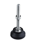 Zero Wobble Adjustable Furniture Leveling Feet Four Pack With Swivel Nylon Grip Pads And Tough Carbon Steel Core M8 thread leveling foot with sturdy grip pad.
