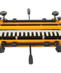 No Nonsense 12 Inch Dovetail Router Jig For Woodworking, rust proof aluminum body with adjustable clamps and routing slots.