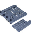 CNC Solder Paste Stencil Printer Kit with dual-sided PCB fixture, laser-etched scales, and tool-free clamping for SMT