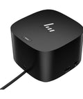 Game Changing Thunderbolt G4 280W Dock With Built In Bluetooth Mini Speaker And Rock Solid Network Security close-up view showing USB ports and sleek design.