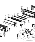 Exploded view diagram of Beefed Up Brushless DC Indoor Motor For 9K And 12K Mini Split Systems Replacement Part For Energy Saving Cooling Quiet Operation And Easy Install Durable Replacement For All Weather Use parts