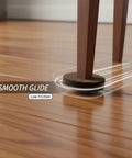 40 Pack Ultra Thick Brown Felt Pads For Small Furniture Legs And Chair Bases Grips Like Crazy Self Adhesive Floor Protectors in use, showing smooth glide on hardwood.