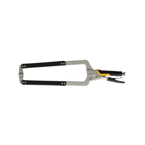 Heavy Duty 22 Inch Locking C Clamp With Swivel Pads For Woodworking And Welding Projects One Hand Operation Easy Release And Secure Soft Rubber Grip Durable Alloy Steel Construction For Long Lasting Use, 22 inch alloy steel clamp