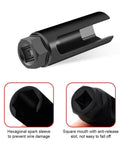 Oxygen Sensor Socket With Side Wire Cutout For Quick No Fuss O2 Sensor Removal And Installation, 1/2 Inch Drive By 7/8 Inch