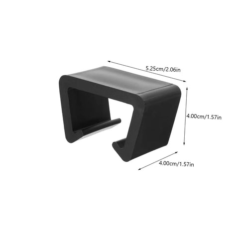 12 Pack Patio Furniture Clips And Sofa Fasteners For Outdoor Sectional Couches Easy Install Rattan And Wicker Furniture Connection Clips Garden Sofa Clips No Tools Needed - single black clip with dimensions labeled.