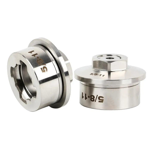 Heavy Duty Quick Change Adapter Links Threaded Blades Directly For Rock Solid Grinding Cutting And Core Drilling Built Badass With Hella Durable Steel Super Smooth Shop Performance On Any Power Tool Project, showcasing durable steel adapters with 5/8-11 threads.