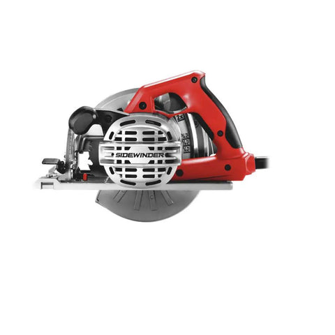All Magnesium Sidewinder Circular Saw With 15 Amp Dual Field Motor And 7-1/4 Inch Blade side view showing motor and blade.