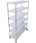 Beefy 6 Tier Wire Shelving Unit With Wheels And Liners Heavy Duty Rolling Garage Pantry Shelf For Kitchen Storage