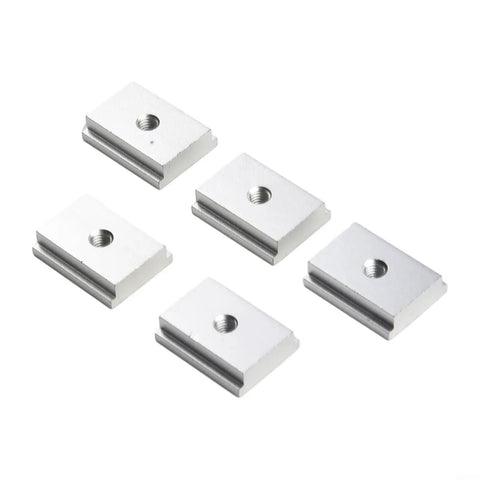 Five Pack M6 M8 T Track Slider Aluminum Alloy T Slot Nut for 30 and 45 Type Tracks Smooth Sliding Woodworking Fixtures Silver