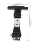 Front view of 2 Pack Stainless Steel T Handle Draw Latches With Flexible Rubber For Tool Box And Cart Beefy Grip Easy To Operate