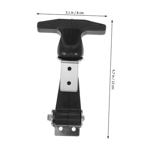 Front view of 2 Pack Stainless Steel T Handle Draw Latches With Flexible Rubber For Tool Box And Cart Beefy Grip Easy To Operate