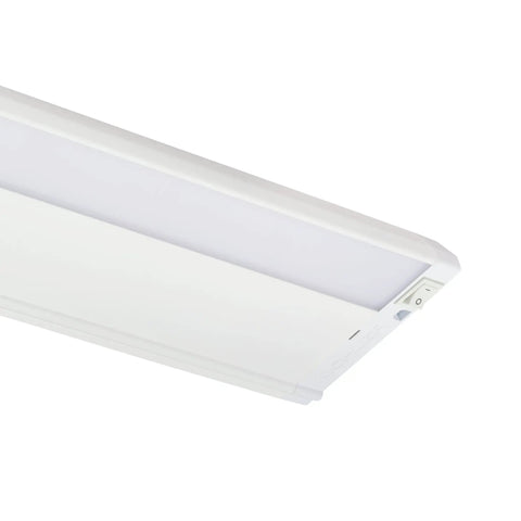 22 Inch LED Under Cabinet Light 120V Warm White 3000K Diffused Pure White Glow White Finish Dry Location Rated Retro Modern Vibe Ultra Slim Profile