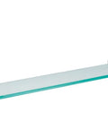 Preston Collection Decorative Glass Bathroom Vanity Shelf Chrome Finish 19.5 Inches Wide By 4 Inches Deep Sleek Space Saving Mounting