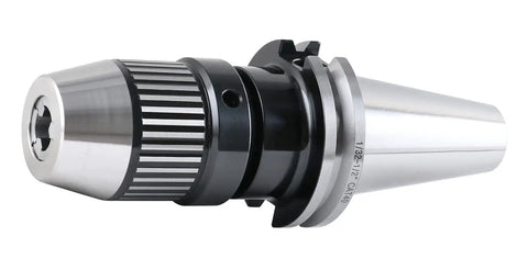 0 To One Half Inch CAT40 CNC Integral Keyless Drill Chuck For Precision Milling, 0.002 Inch Runout, Built Tough, Seamless Spindle Fit, Secure Hold, Ideal For CNC Machining Centers