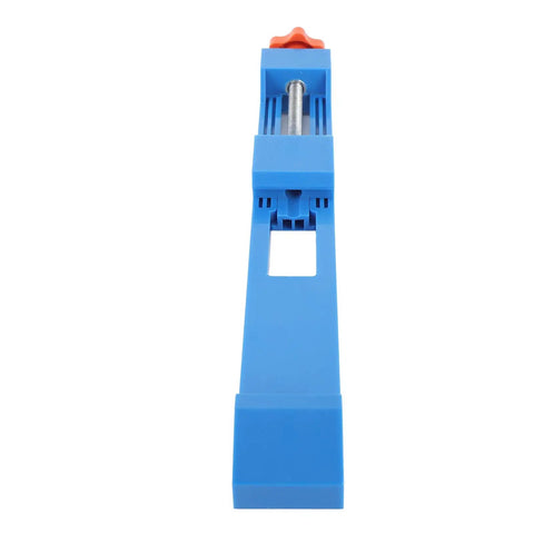 Jiawu Adjustable Circular Saw Base Guide Rail lightweight ABS clamp in blue, designed for precision cutting of 4 to 6 inch materials.