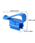 Blue 20 Pack Aquarium Water Pipe Clip Clamps For 8 To 16 mm Tubes Plastic Hose Holders dimensions labeled