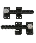 Heavy Duty Sofa Connectors To Lock Down Your Sectional Couch Setup Securely With Adjustable Serrated Brackets And Included Screws For Quick DIY Assembly Or Furniture Repair Projects Black, showing two black plastic brackets.