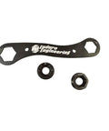Trail Side Multi Tool With 22mm 27mm And 30mm Wrenches For Yamaha YZ And WR Models 1996 To 2019 And Sherco 2013 To 2019 Black On The Go Axle Wrench And Spark Plug Tool displayed.