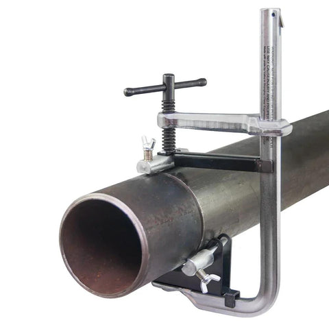 Pipe fit-up clamp CPL45 by Strong Hand Tools securing 2-4 in (50-100 mm) pipe for welding alignment.