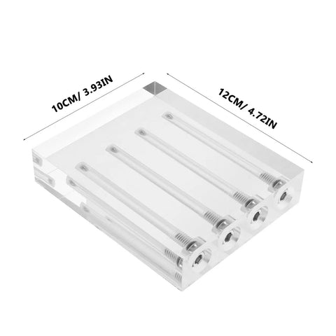 Engine Oil Comparator Tool And Transmission Oil Viscosity Tester With Acrylic Stand For Gearhead Friendly Accurate Car Maintenance And Quality Testing Easy Oil Health Check Realistic Viscosity Readouts For Quick Oil Quality Comparisons, clear acrylic 10x12 cm
