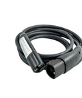 Portable EV Charger Extension Cable 48Amp 5Meter Cord 220Volt 1Phase with durable connectors for electric vehicle charging.