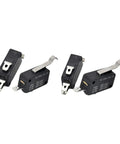 No Sweat Setup 4 Piece Golf Cart Micro Switch Kit with 2 pin and 3 pin terminals, black actuators for Club Car models.