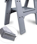 Heavy Duty Rectangular Folding Sawhorse Set Of Two Serving Up A Badass Nine Hundred Pound Weight Limit Along With Grippy Nonskid Bottoms For Smooth Jobsite Grinds showing sturdy nonskid feet for stability.